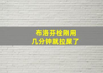 布洛芬栓刚用几分钟就拉屎了