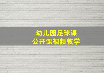 幼儿园足球课公开课视频教学