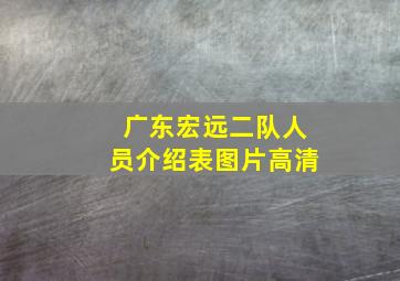 广东宏远二队人员介绍表图片高清