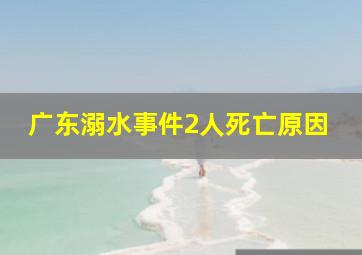 广东溺水事件2人死亡原因