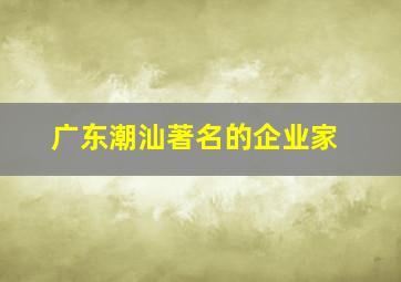 广东潮汕著名的企业家