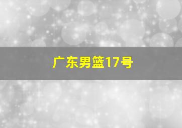 广东男篮17号