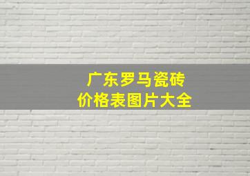 广东罗马瓷砖价格表图片大全