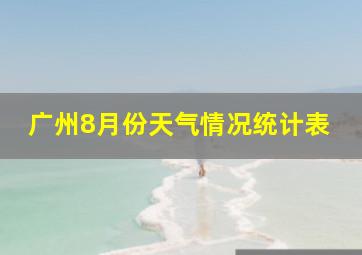 广州8月份天气情况统计表