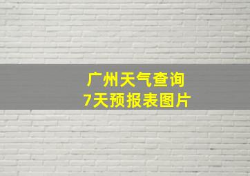 广州天气查询7天预报表图片