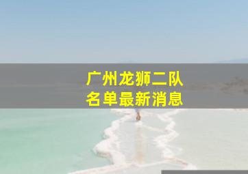 广州龙狮二队名单最新消息