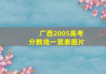 广西2005高考分数线一览表图片