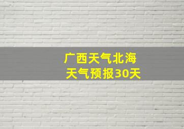 广西天气北海天气预报30天