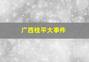 广西桂平大事件