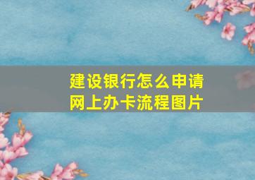 建设银行怎么申请网上办卡流程图片