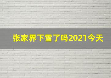 张家界下雪了吗2021今天