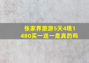 张家界旅游5天4晚1480买一送一是真的吗