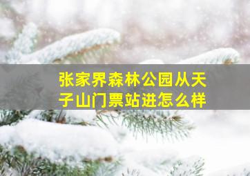 张家界森林公园从天子山门票站进怎么样