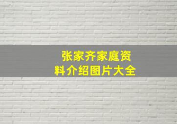 张家齐家庭资料介绍图片大全