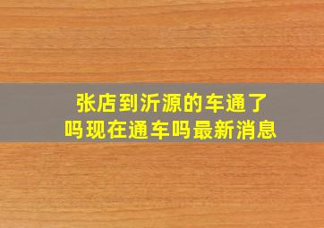 张店到沂源的车通了吗现在通车吗最新消息