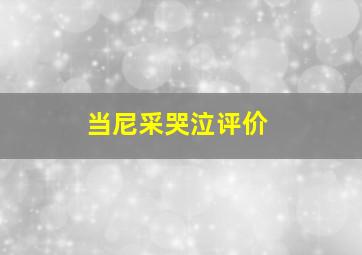 当尼采哭泣评价