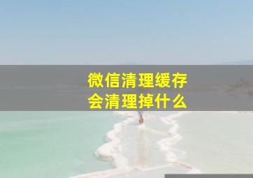 微信清理缓存会清理掉什么