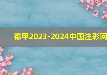 德甲2023-2024中国注彩网