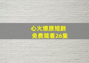 心火燎原短剧免费观看26集