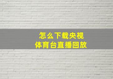 怎么下载央视体育台直播回放