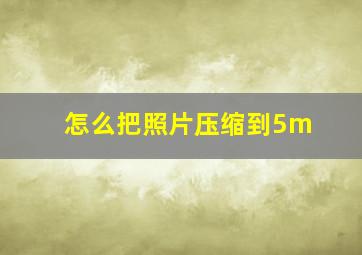 怎么把照片压缩到5m