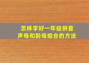 怎样学好一年级拼音声母和韵母组合的方法