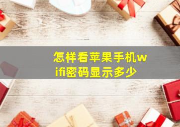 怎样看苹果手机wifi密码显示多少