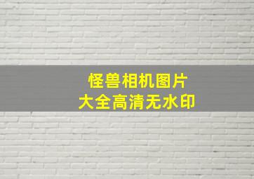 怪兽相机图片大全高清无水印