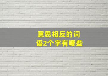 意思相反的词语2个字有哪些