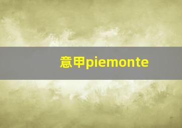 意甲piemonte