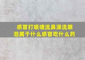 感冒打喷嚏流鼻涕流眼泪属于什么感冒吃什么药