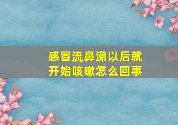 感冒流鼻涕以后就开始咳嗽怎么回事