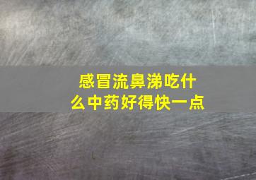 感冒流鼻涕吃什么中药好得快一点