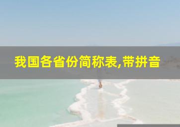 我国各省份简称表,带拼音