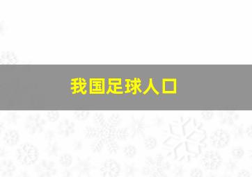 我国足球人口