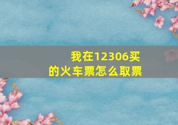 我在12306买的火车票怎么取票