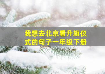 我想去北京看升旗仪式的句子一年级下册