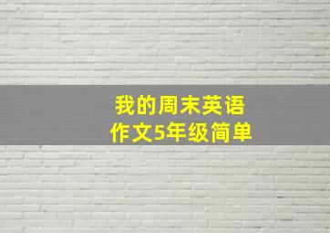 我的周末英语作文5年级简单