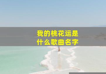 我的桃花运是什么歌曲名字