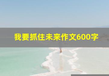 我要抓住未来作文600字