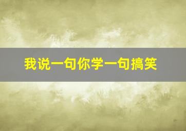 我说一句你学一句搞笑