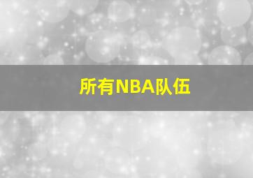 所有NBA队伍