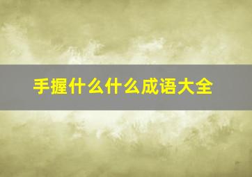 手握什么什么成语大全