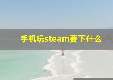 手机玩steam要下什么