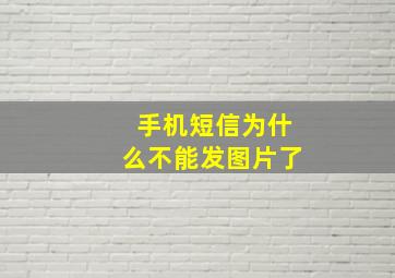 手机短信为什么不能发图片了