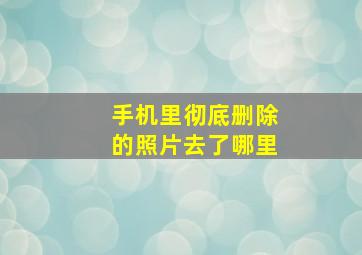 手机里彻底删除的照片去了哪里