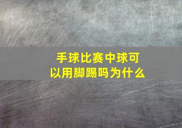 手球比赛中球可以用脚踢吗为什么