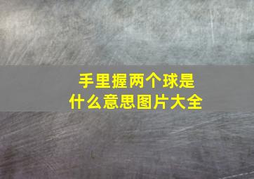 手里握两个球是什么意思图片大全