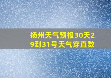 扬州天气预报30天29到31号天气穿直数