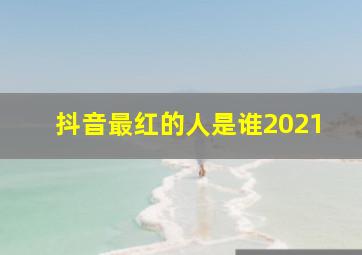 抖音最红的人是谁2021